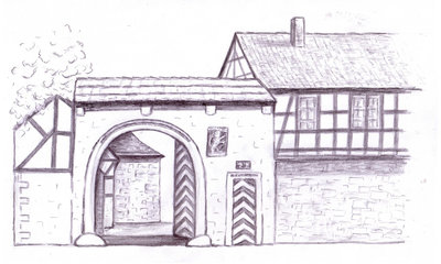 Wohnturm Zeichnung
